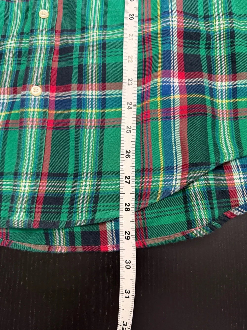 Ralph Lauren Green Plaid Button-Down Boys Shirt